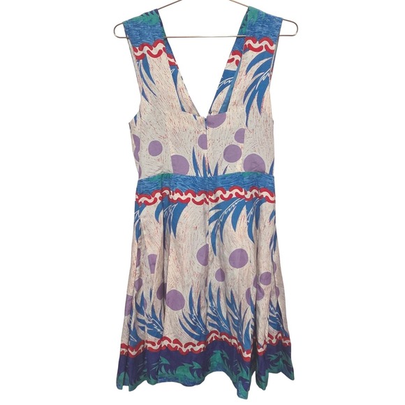 Tracy Reese Anthropologie Women Size 4 Tropical Polka Dot Print Escape Dress - Picture 5 of 12